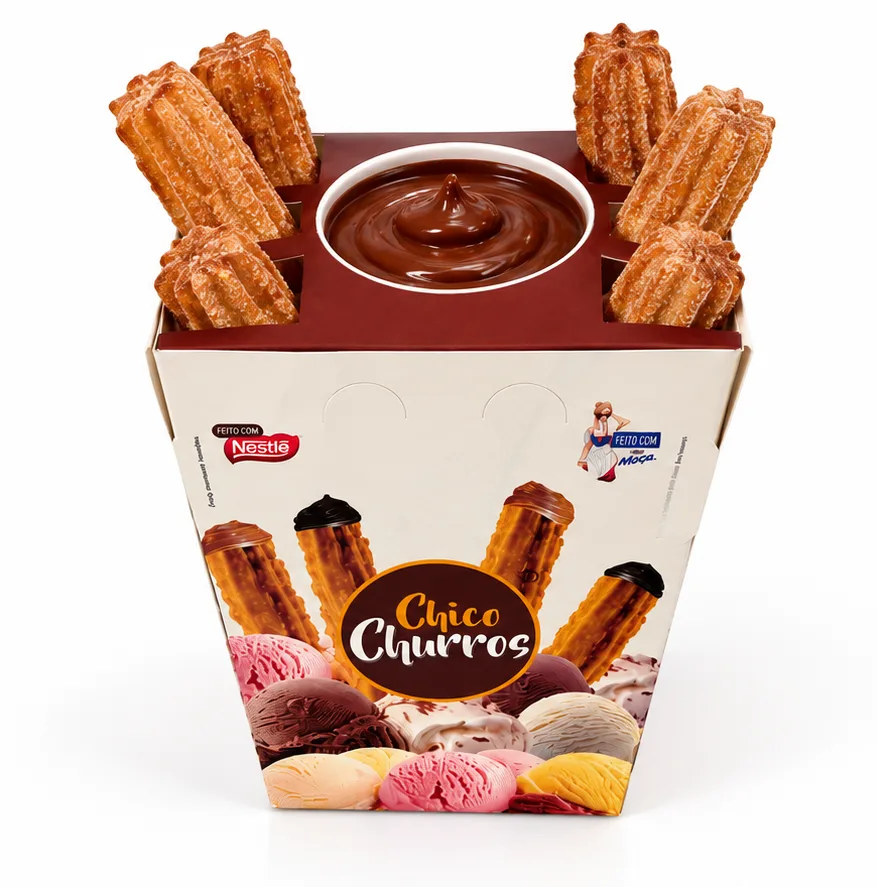 Embalagem para Churros com Cobertura